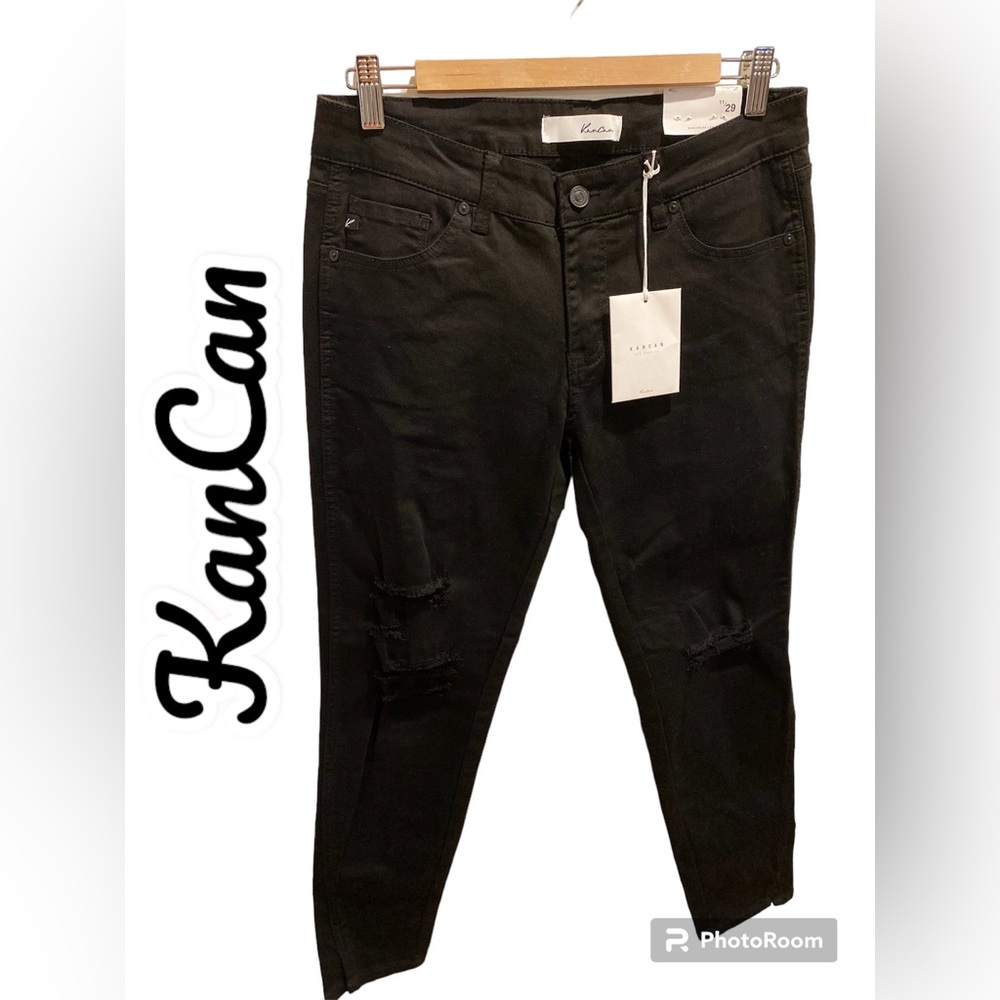 KanCan, Size 10, Black, Distressed Jean - NWT - Picture 1 of 11